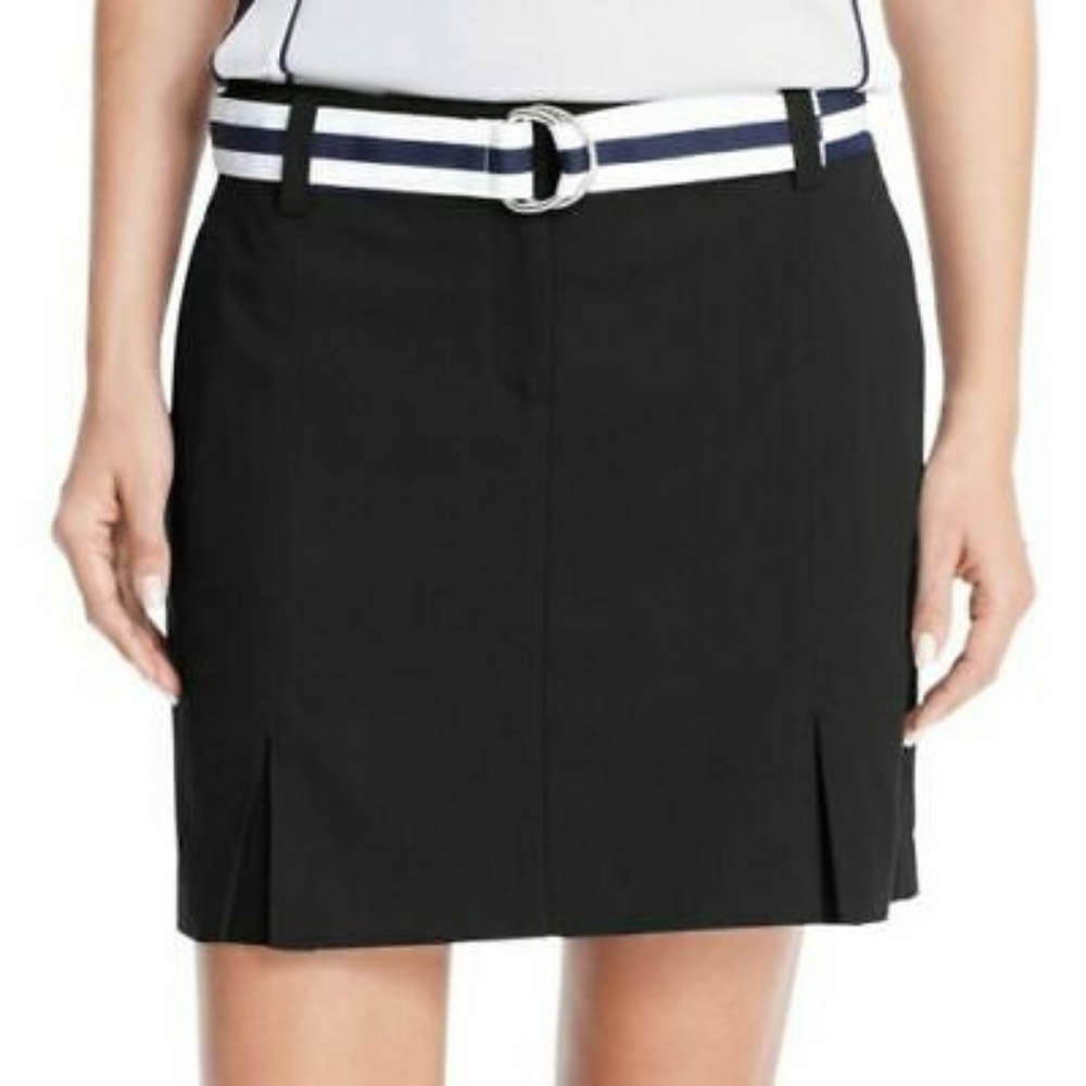 2 Izod Skorts:black w/ black & white belt, light gray w/ white & light gray belt
